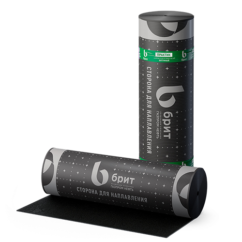 БРИТ Практик ТКП, 10x1 м, Битумно-полимерный гидроизоляционный рулонный кровельный материал